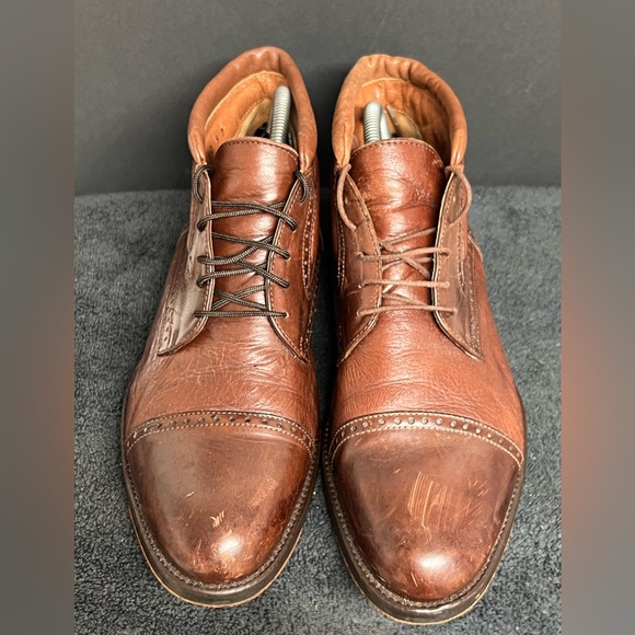 $225 Johnston & Murphy Domani Men\'s Chelsea Chukka Brown Deerskin Boots-Sz 9 M main image 14